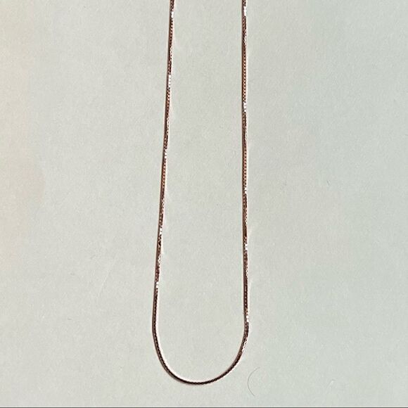 14k solid rose gold box chain NecklaceReal Gold Box chain necklace20”